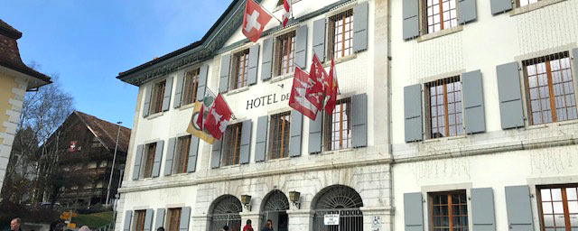 La mairie de Moutier. [RTS - Maurice Doucas]