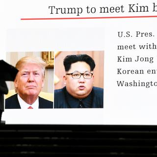 Le président américain Donald Trump devrait rencontre le leader nord-coréen Kim Jong-Un d'ici fin mai. [AFP - Toshifumi Kitamura]