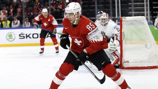 L’équipe de Suisse de hockey sur glace a entamé ses championnats du monde au Danemark par un match contre l’Autriche. [Keystone - Salvatore Di Nolfi]