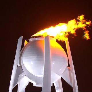 La flamme olympique à PyeongChang.