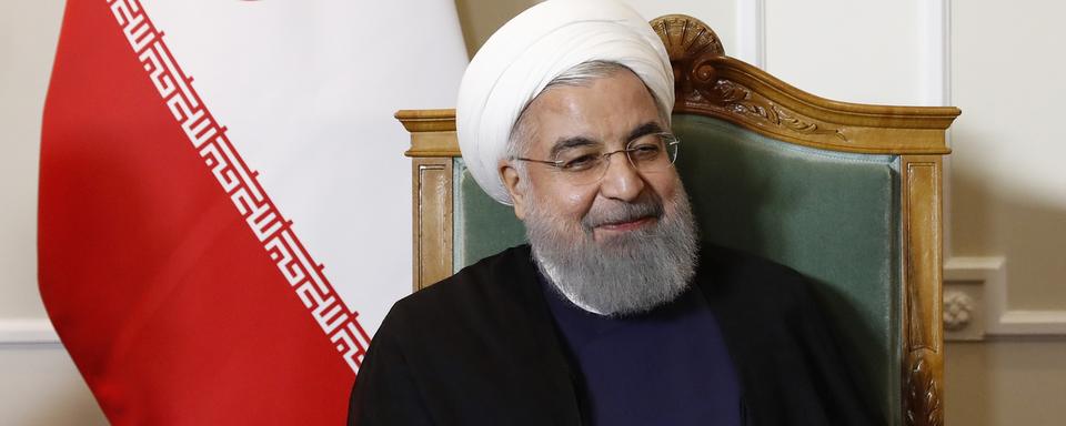 Le président iranien Hassan Rohani, ici à Berne le 2 juillet 2018. [Keystone - Peter Klaunzer]