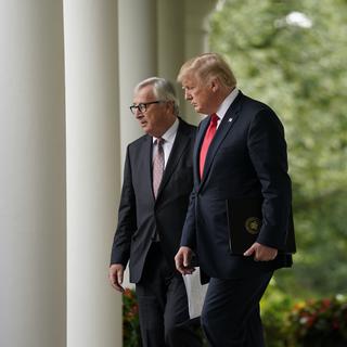 Le président américain Donald Trump a rencontré le président de la Commission européenne Jean-Claude Juncker à la Maison Blanche, mercredi 25 juillet 2018, sur fond de crise commerciale. [Reuters - Joshua Roberts]