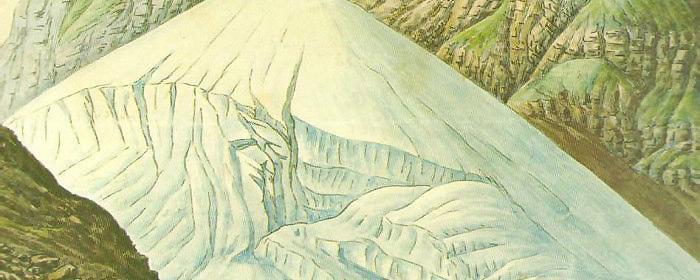 Représentation du glacier du Giétro en 1818, par Escher von der Linth.
DP [DP]