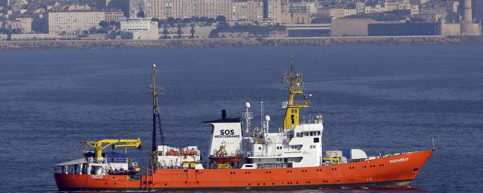 Le navire humanitaire Aquarius cesse ses activités. [Keystone - Claude Paris]