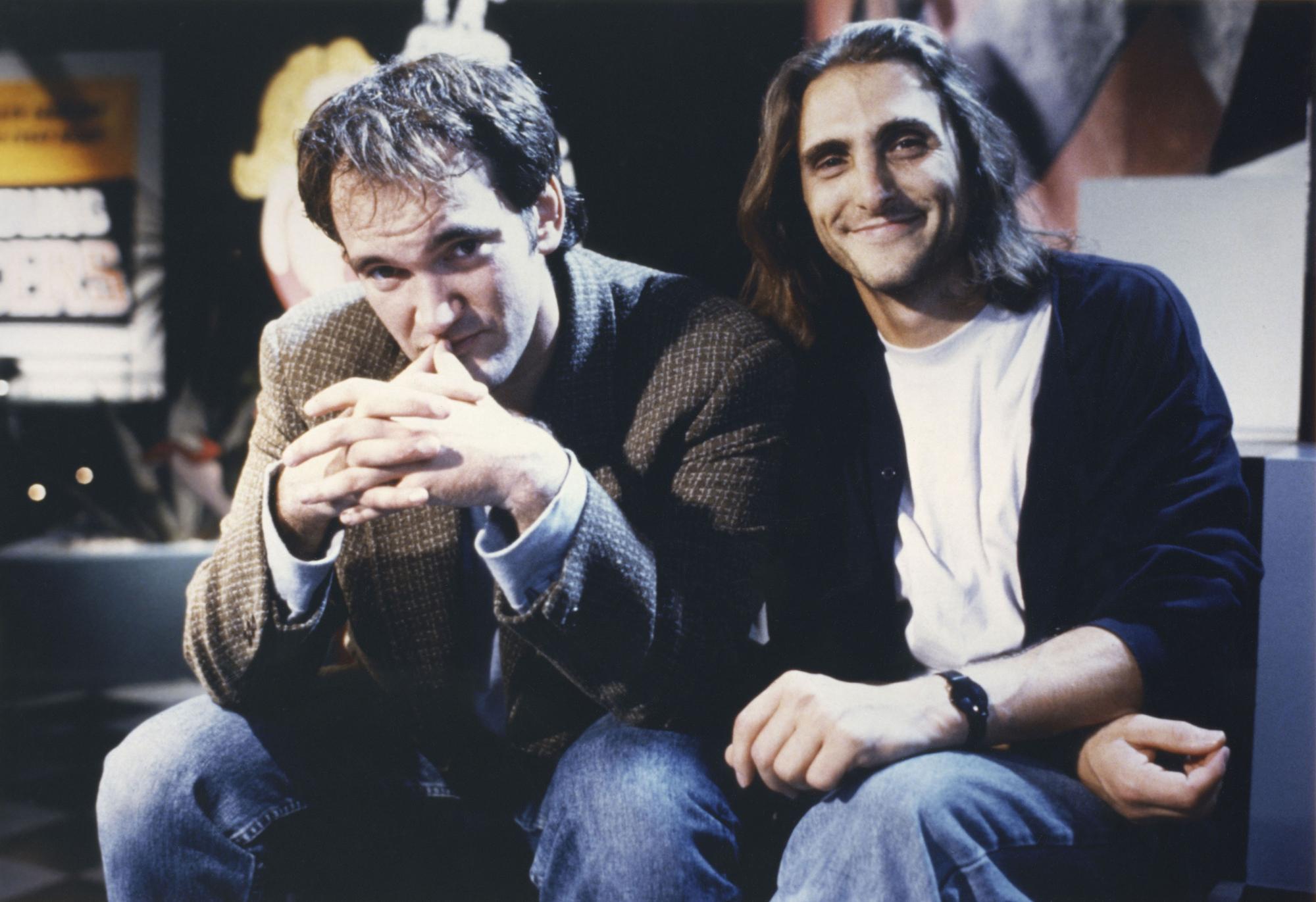 Quentin Tarantino et Roger Avary sur le tournage de "Pulp Fiction". [AFP - MIRAMAX / Collection ChristopheL]