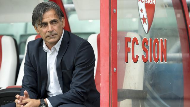 L'entraineur du FC Sion Maurizio Jacobacci a été congédié par Christian Constantin. [Keystone - Laurent Gillieron]