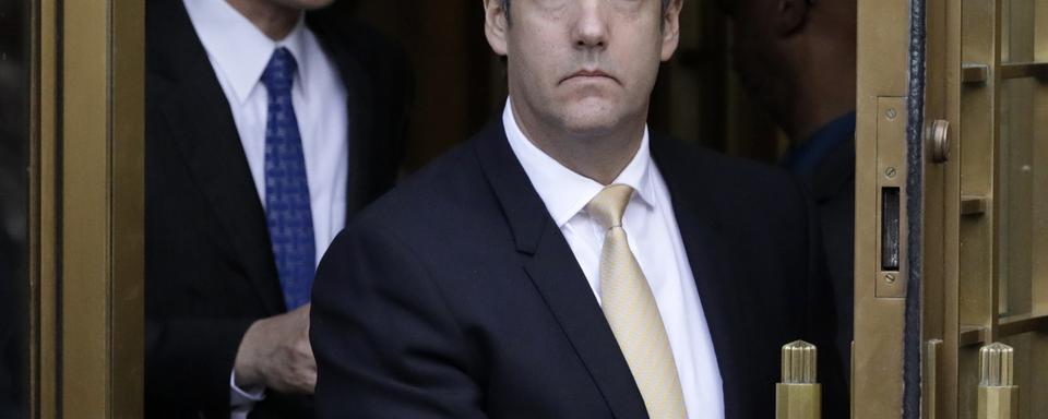 Michael Cohen à sa sortie du tribunal à New York, 21.08.2018. [EPA/Keystone - Jason Szenes]