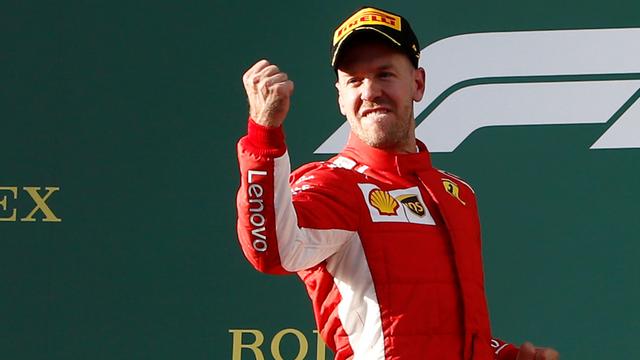 Sebastian Vettel savoure sa victoire après le premier GP de la saison. [Brandon Malone]