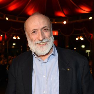 L'Italien Carlo Petrini, fondateur du mouvement Slow Food, lors du 65e Festival du film de Berlin en 2015. [ZB/DPA/AFP - Jens Kalaene]