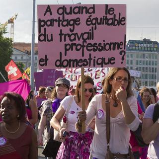 Manifestation pour l'égalité à Genève en 2011. [Keystone - Salvatore Di Nolfi]