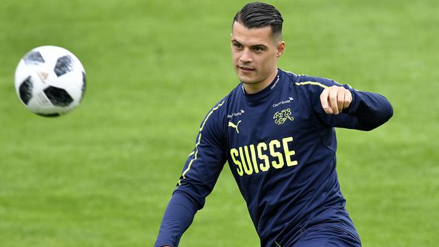 Pour Granit Xhaka, la Suisse "sera prête à souffrir" en Russie. [Walter Bieri]