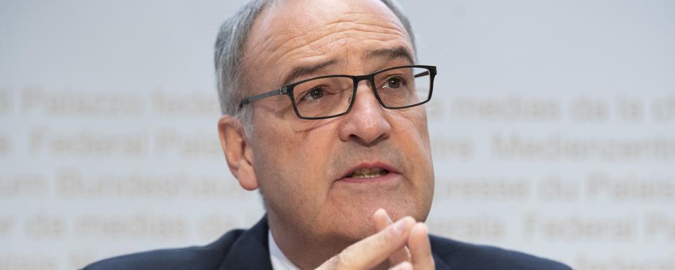 Le conseiller fédéral Guy Parmelin, chef du DDPS. [Keystone - Anthony Anex]