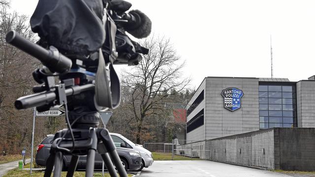 Le bâtiment de la police cantonale argovienne où se tient le procès. [Keystone - Walter Bieri]