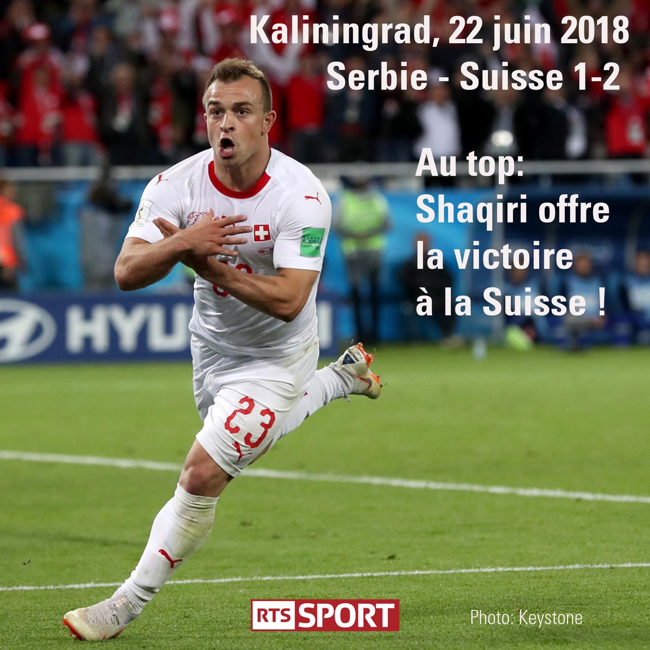 La Suisse domine la Serbie 2-1 et prend une option sur les 8es de finale de la Coupe du monde! [Urs Lindt/freshfocus - Urs Lindt/freshfocus]