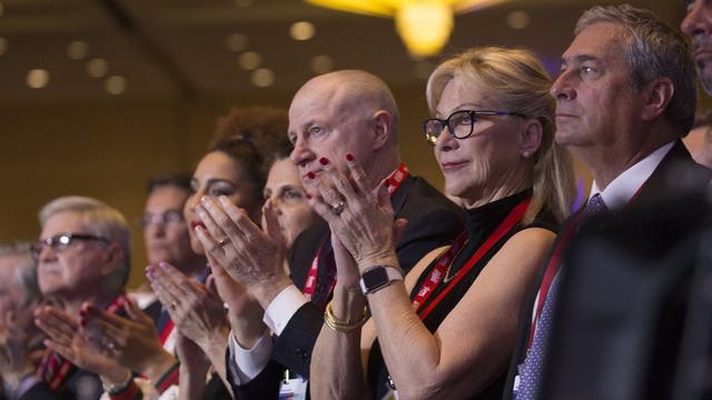 Des participants à la 45ème Conférence annuelle des conservateurs américains (CPAC), 23 février 2018. [EPA/POOL/Keystone - Chris Kleponis]