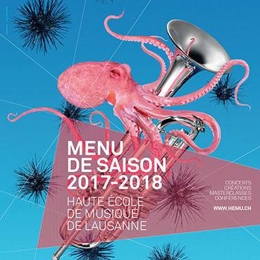 Affiche de la saison 2017-2018 de la Haute Ecole de Musique de Lausanne. [hemu.ch - hemu.ch]