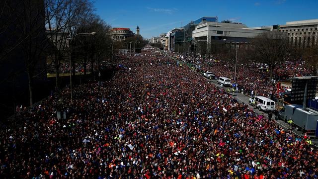 Les manifestants étaient nombreux à Washington pour demander un meilleur contrôle des armes à feu.