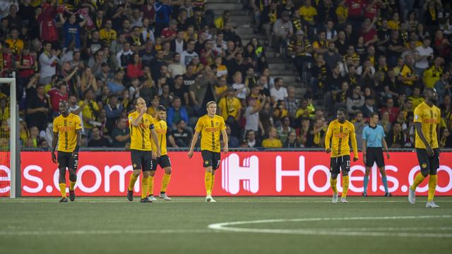 La déception des Bernois après leur défaite en Ligue des champions. [Anthony Anex]