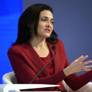 La numéro 2 de Facebook, Sheryl Sandberg, au WEF de Davos, en janvier 2018. [KEYSTONE - LAURENT GILLIERON]