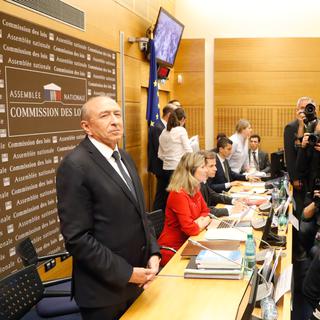 Gérard Collomb lors de son arrivée à son audition à l'Assemblée nationale, le 23.07.2018. [AFP - François Guillot]