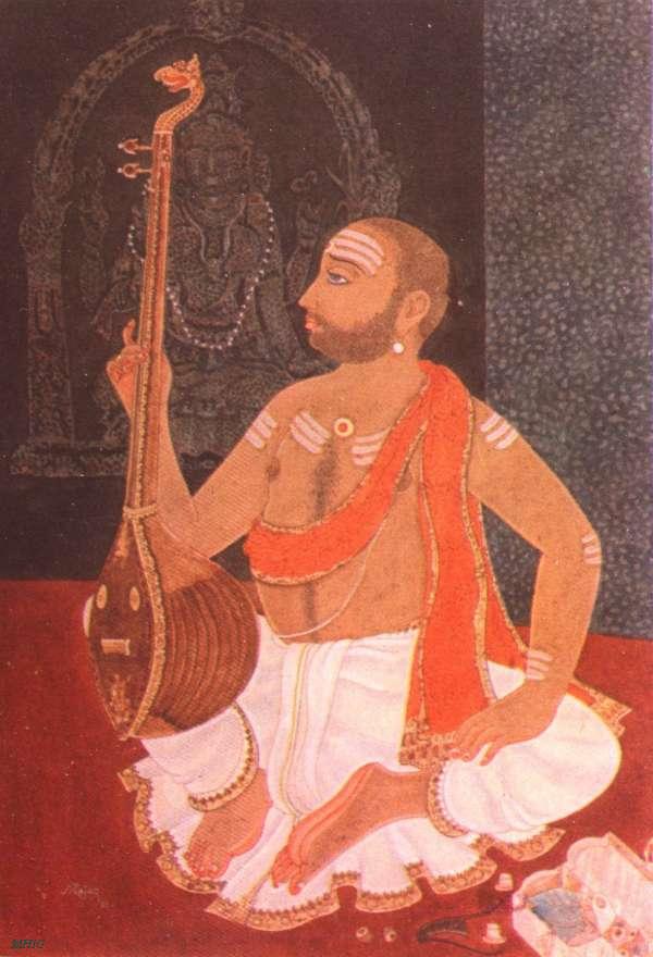 Représentation de Shyama Sastri 1762–1827, musicien et compositeur de musique carnatique. [DP]