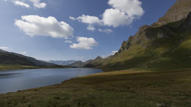 Le lac de Cadagno au Tessin. [Keystone - Gaetan Bally]