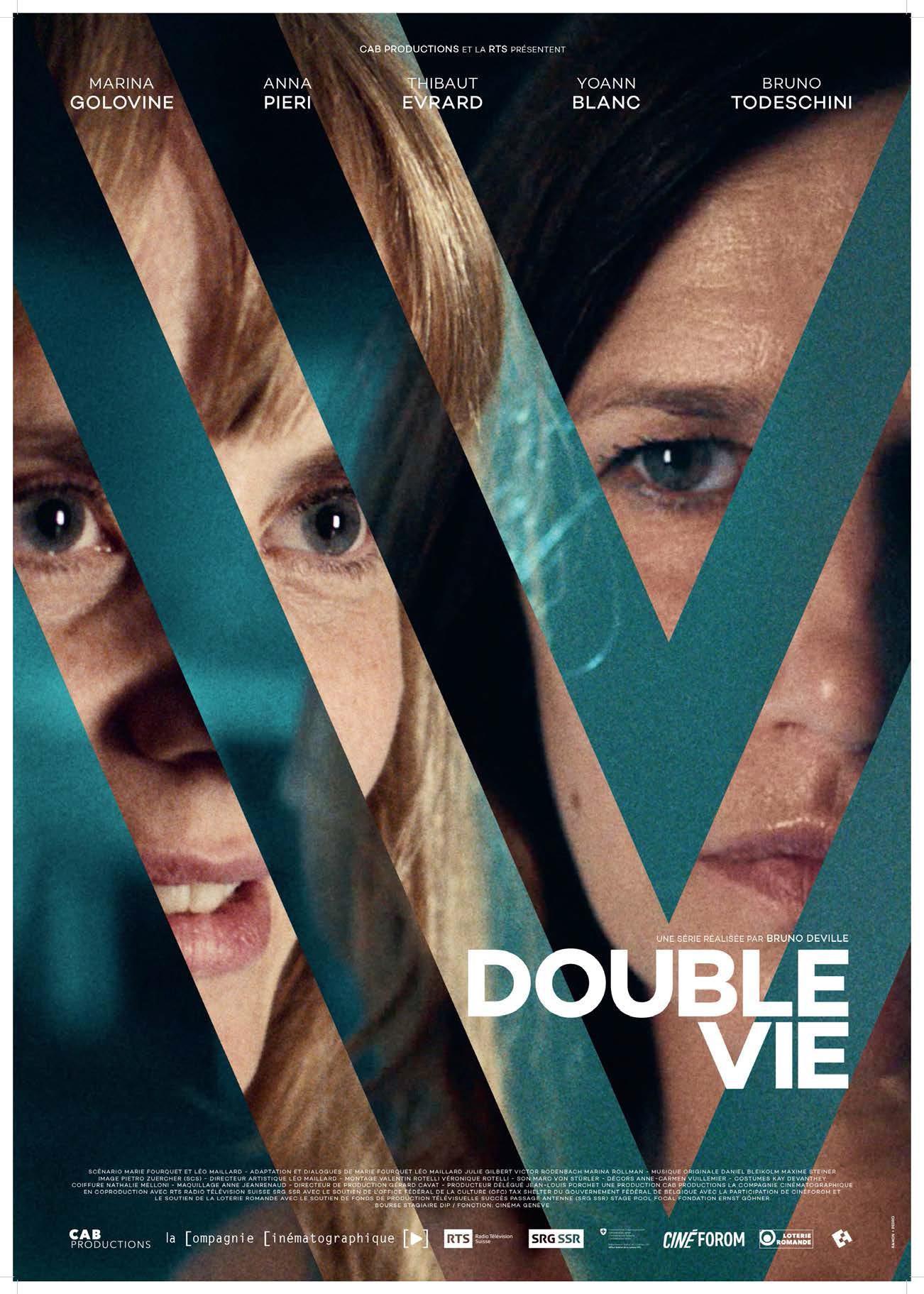L'affiche de la série "Double vie", réalisée par Bruno Deville. [CAB Productions - RTS]