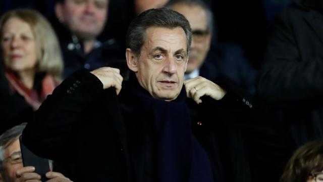 Nicolas Sarkozy, lors d'un match de football à Paris en 2014. [Gonzalo Fuentes]