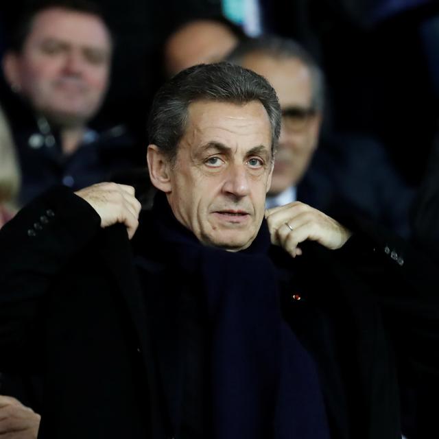 Nicolas Sarkozy, lors d'un match de football à Paris en 2014. [Gonzalo Fuentes]