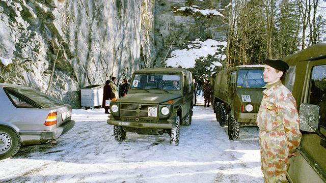 L'armée secrète P-26 devait organiser une résistance en Suisse en cas d'invasion soviétique. [Keystone/Str]