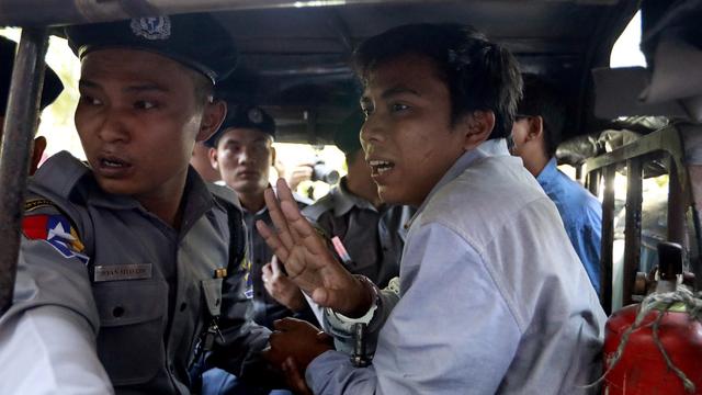 L'un des deux journalistes de Reuters mis en examen en Birmanie. [EPA/Keystone - Nyein Chan Naing]