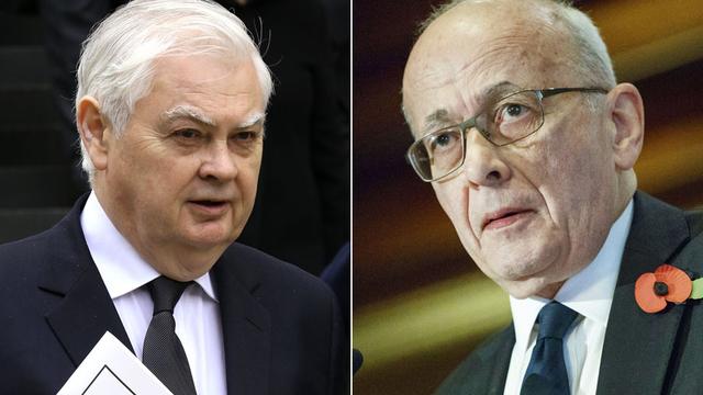 Lord Norman Lamont (gauche) et Lord John Kerr. [AFP]