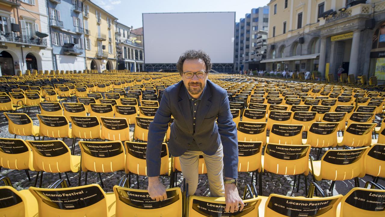 Carlo Chatrian, directeur artistique du festival de Locarno, le 2 août 2017. [Keystone - Urs Flueeler]
