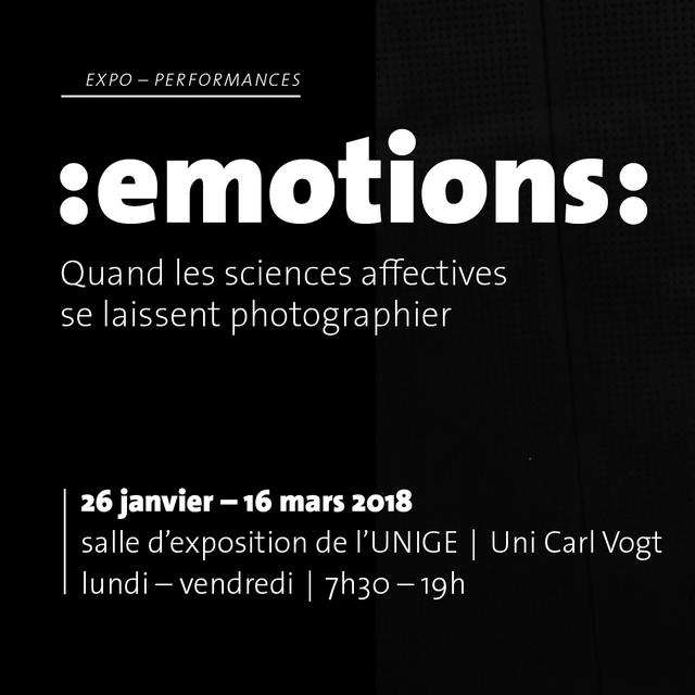 Le visuel de l’exposition ":emotions: - quand les sciences affectives se laissent photographier" de l'Unige.
Unige [Unige]