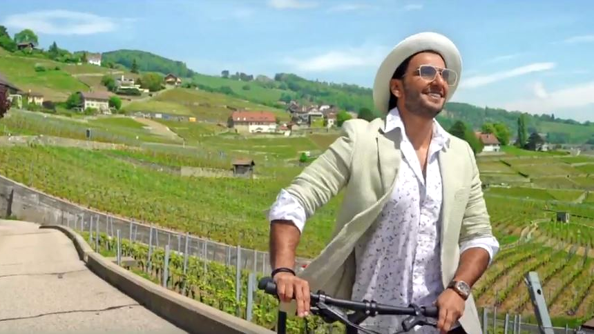 La star de Bollywood Ranveer Singh a tourné un clip dans Lavaux avant l'été. [YouTube - MySwitzerland]