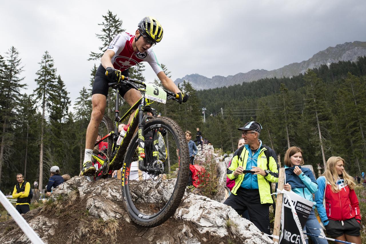 Le Chaux-de-Fonnier n'a pas tremblé sur le parcours grison. [KEYSTONE - Gian Ehrenzeller]