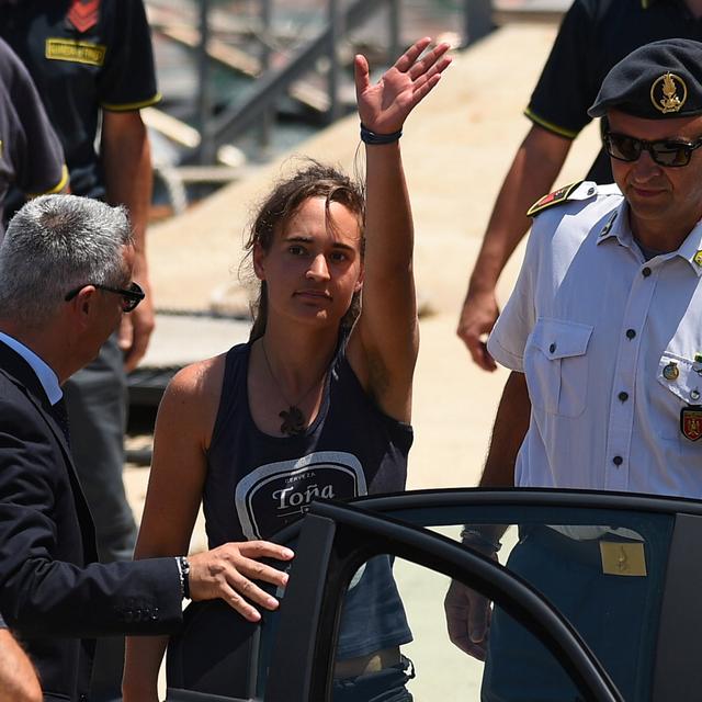 La capitaine du Sea-Watch déclarée libre par la justice italienne. [Reuters - Guglielmo Mangiapane]