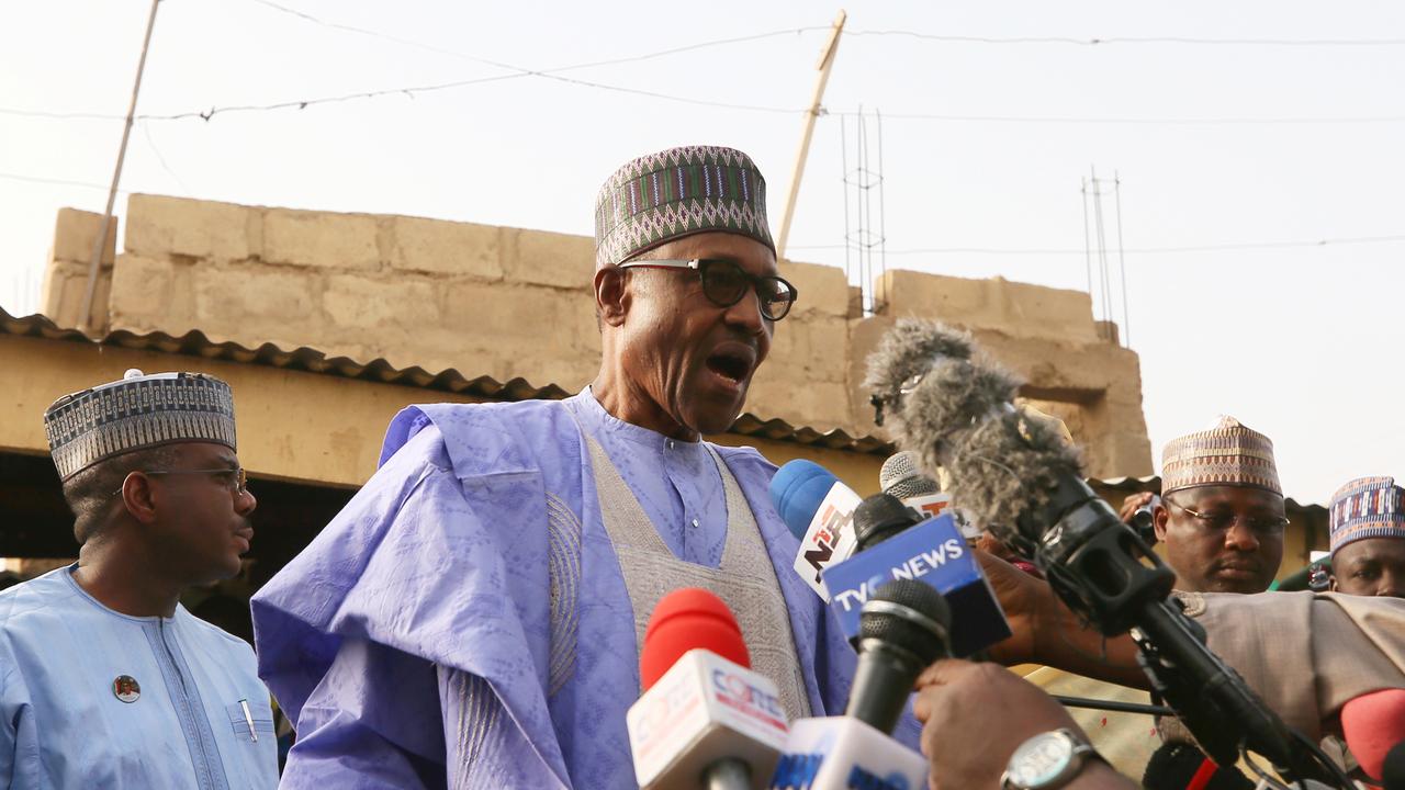 Ici, photographié, Muhammdu Budhari, dont la réélection à la présidence du Nigéria semble presque acquise. [Reuters - Afolabi Sotunde]