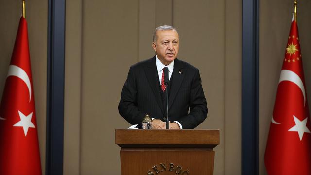 Le président turc Recep Tayyip Erdogan. [EPA/Keystone - Turkish President Office]
