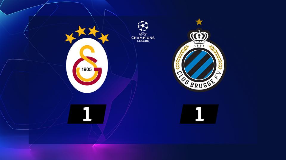 5e j. Gr.A, Galatasaray - FC Bruges (1-1): résumé de la rencontre