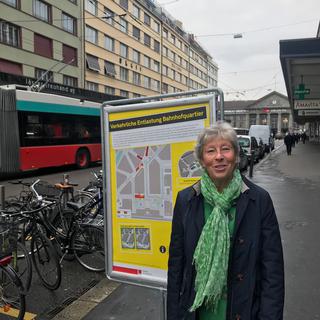 La municipale de Bienne Barbara Schwickert, directrice des travaux publics, de l’énergie et de l’environnement. [RTS - Alain Arnaud]