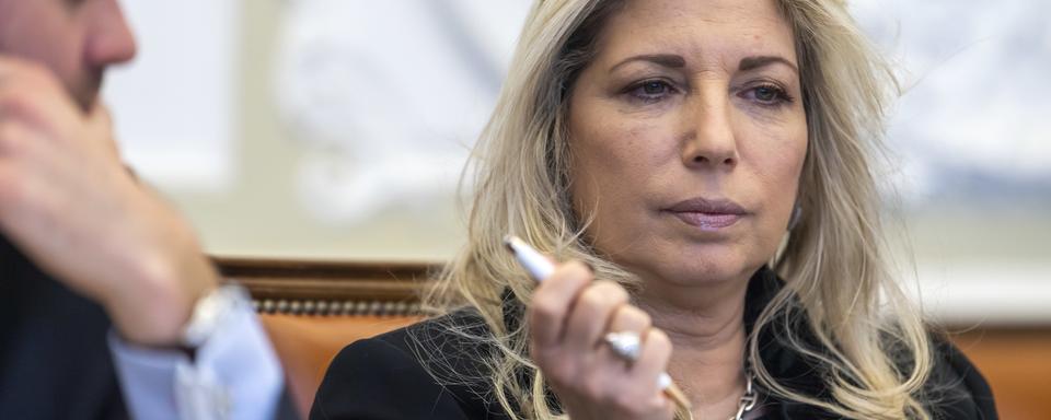 La conseillère d'Etat genevoise Nathalie Fontanet, à la tête des Finances et des ressources humaines. [Keystone - Martial Trezzini]