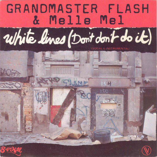 La pochette du single "White Lines" de Grandmaster Flash. [Sugarhill Records]