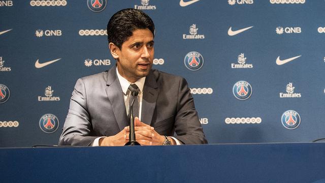 Une amende qui s'apparente à des cacahuètes pour les dirigeants du PSG (ici, Nasser Ghanim Al-Khelaifi). [Jean-Francois Badias]