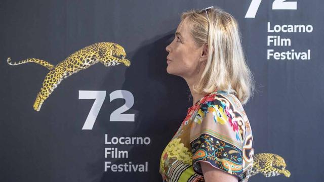 Emmanuelle Béart au 72e Festival du Film de Locarno. [Keystone - Urs Flueeler]