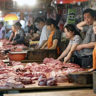 En Chine, la peste porcine inquiète. [Keystone - Dong Jinlin]