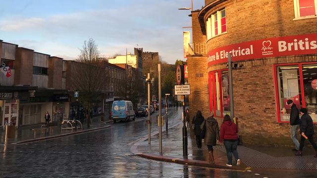 Une rue de Dudley, en Angleterre. [RTS - Cédric Guigon]