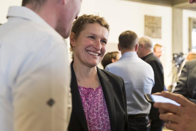 La députée et conseillère communale bulloise Marie-France Roth Pasquier va siéger à Berne. [Keystone - Cyril Zingaro]