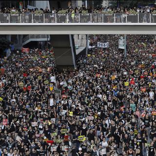Protestations le 1er Juillet à Hong Kong. [AP/Keystone - Vincent Yu]