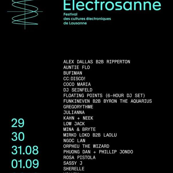 L'affiche du festival Electrosanne 2019. [Electrosanne - DR]